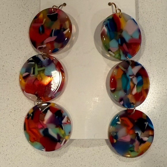 Colorful Dangle Earrings - Picture 2 of 3